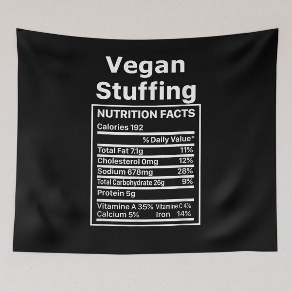 Item preview, Thanksgiving Stuffing Food Nutrition Fact Vegan designed and sold by nancyholly.