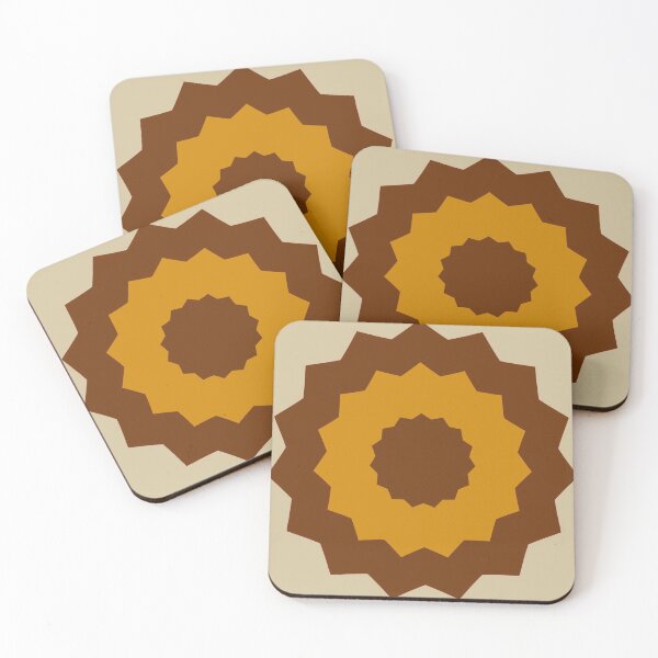 Item preview, Zigzag Star in Brown and Dark Yellow designed and sold by KeksWorkroom.