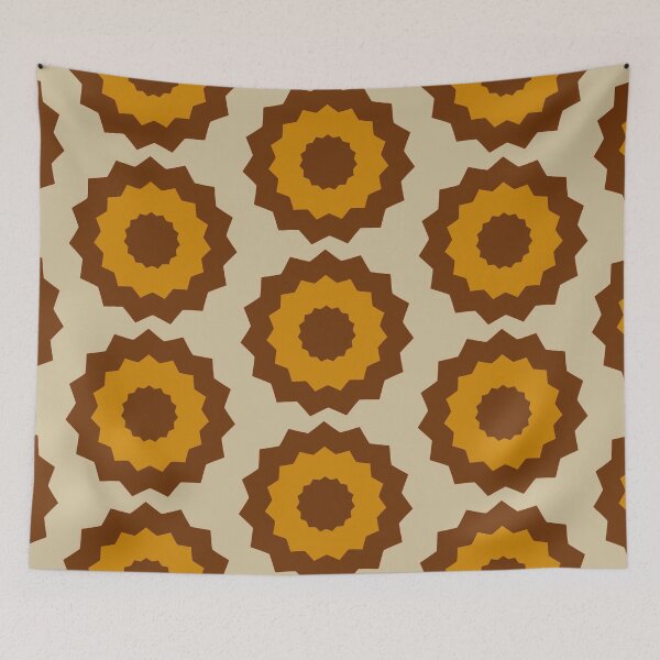 Item preview, Zigzag Star in Brown and Dark Yellow designed and sold by KeksWorkroom.