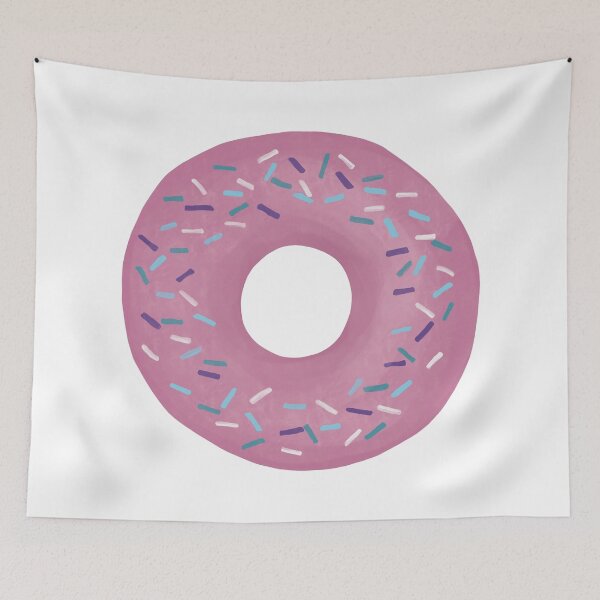 Item preview, Retro Strawberry Pink Glazed Donut with Sprinkles! designed and sold by ZaraRoza.
