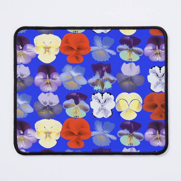 Item preview, violet tricolor, floral carpet, on a blue background designed and sold by Maria Mihailova.