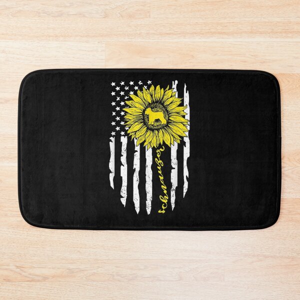 Item preview, Schnauzer Dog American Flag And Sunflower Gift designed and sold by patsa4.
