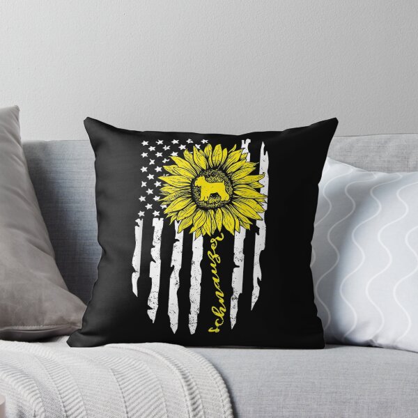 Item preview, Schnauzer Dog American Flag And Sunflower Gift designed and sold by patsa4.
