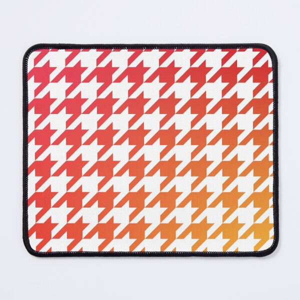 Item preview, Houndstooth Pattern Warm Red Orange and Yellow Gradient designed and sold by murialbezanson.