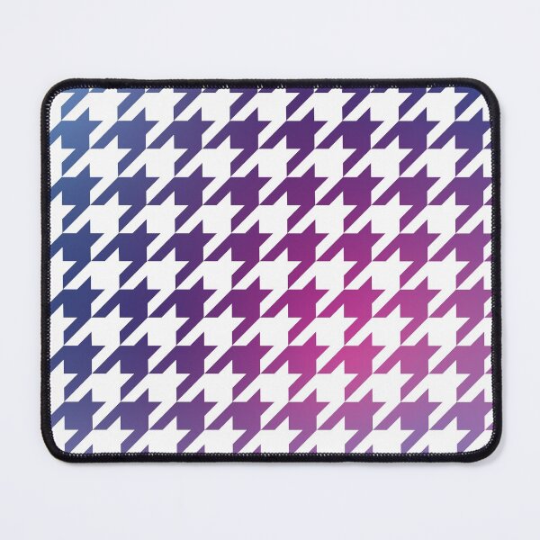 Item preview, Houndstooth Pattern in Cool Blue Purple and Pink Gradient designed and sold by murialbezanson.