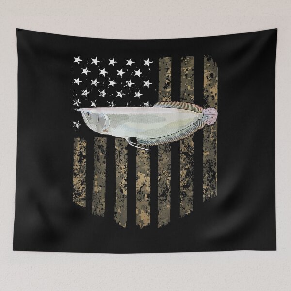 Item preview, Camo American Flag Arowana 4th Of July Aquarium Fish designed and sold by vivanbess.