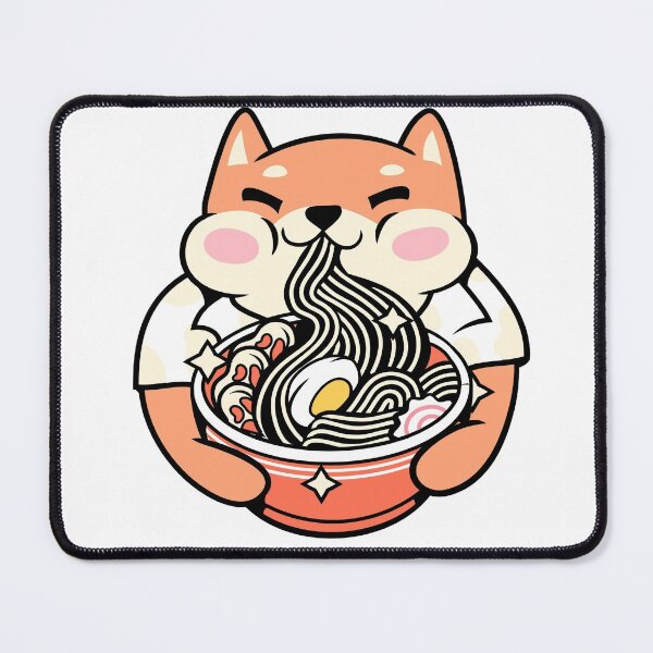 Item preview, Corgi Eating Ramen Cute Kawaii Noodles designed and sold by YueHeng Creates ⭐⭐⭐⭐⭐.