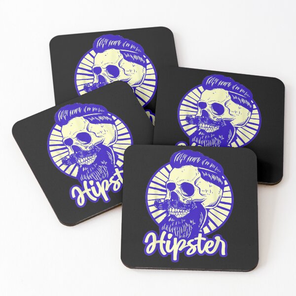 Item preview, Bearded Hipster Skull Pineapple Freethinker New Age Traveler designed and sold by nancyholly.