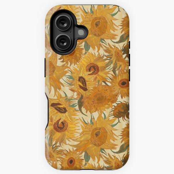 Item preview, Van Gogh Sunflowers yellow green rust brown black designed and sold by Delinda Graphic Studio.