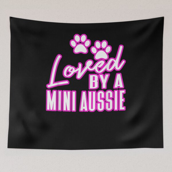 Item preview, Fun Loved A Mini Aussie Paw Print Australian Shepherd Dog designed and sold by vivanbess.