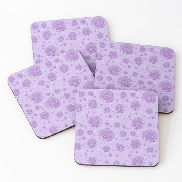 Item preview, Floral pattern with pastel purple roses designed and sold by MadandMean.