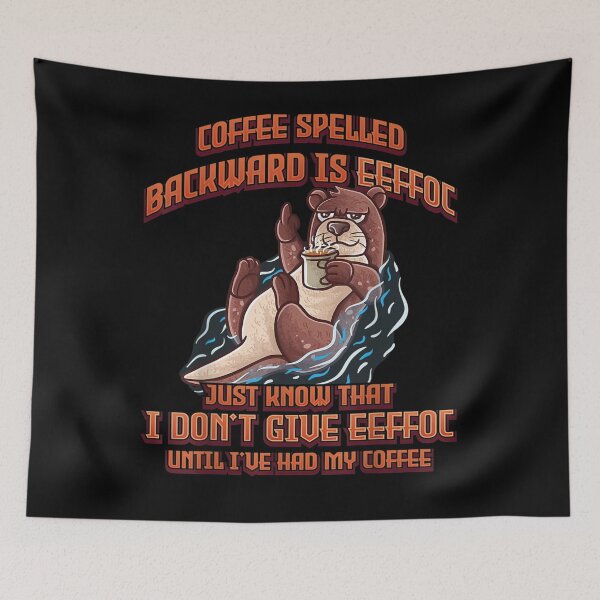Item preview, Coffee Spelled Backwards Is Eeffoc Sea Otter Coffee designed and sold by nancyholly.