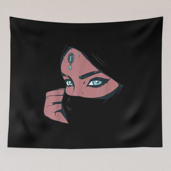 Item preview, Sexy Blue Eyes Beauty Arabic Chador Woman Girl designed and sold by nancyholly.