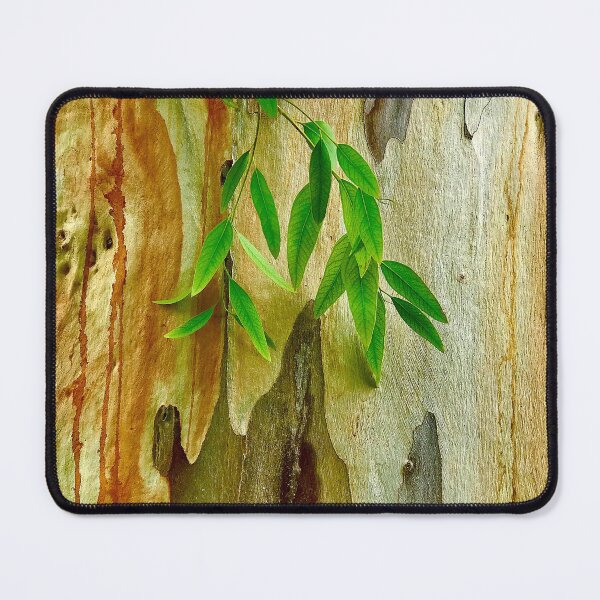 Item preview, Honey-Hues Tangerine Textured Tree Bark With Leaves designed and sold by DEC02.