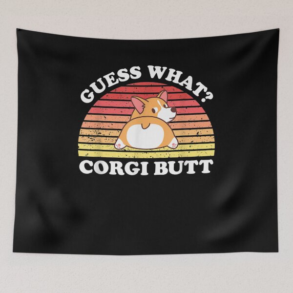 Item preview, Guess What Corgi Butt Corgi Dog Dad Mom Retro Gift designed and sold by tolivia.