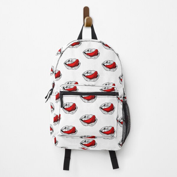 Item preview,  Artistic Abstract Newspaper Pattern Lips with Red Tongue - by Iskybibblle designed and sold by Iskybibblle.