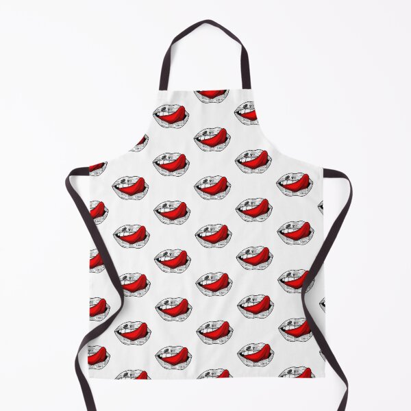 Item preview, Artistic Abstract Newspaper Pattern Lips with Red Tongue - by Iskybibblle designed and sold by Iskybibblle.