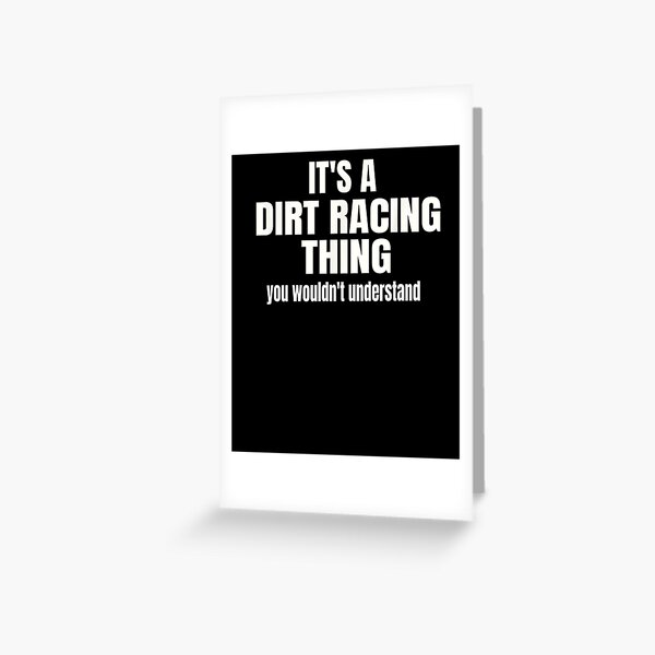 Dirt Car Racing Sprint Car Modified Racing Greeting Card