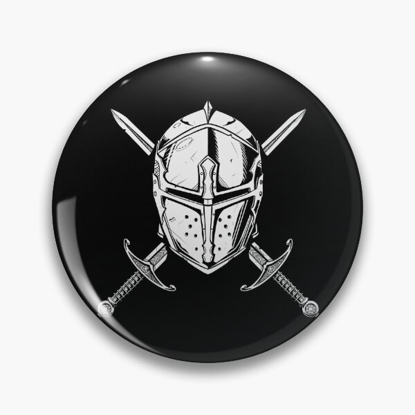Artikelvorschau, Paladin Knight Helm and Crossed Swords Crest entworfen und verkauft von MichaelHoweArts.