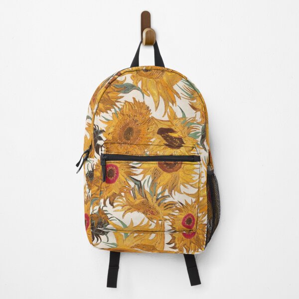 Item preview, Van Gogh Sunflowers cream yellow sage green red designed and sold by Delinda Graphic Studio.