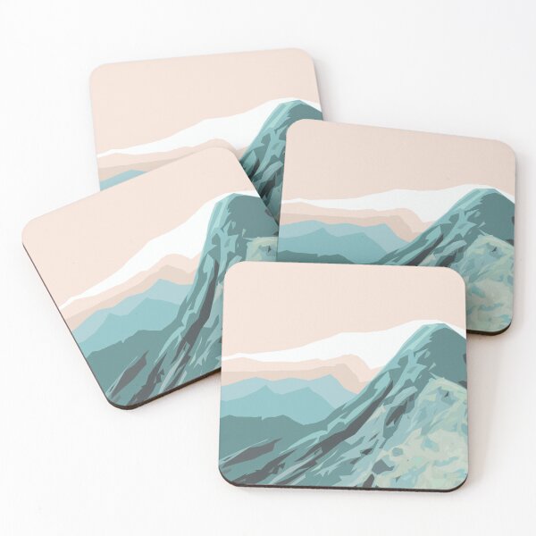 Item preview, Outdoor nature landscape pastel illustration - mountains designed and sold by MadandMean.