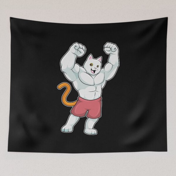 Item preview, Cat as Bodybuilder with big Muscles designed and sold by Snabdesign84.