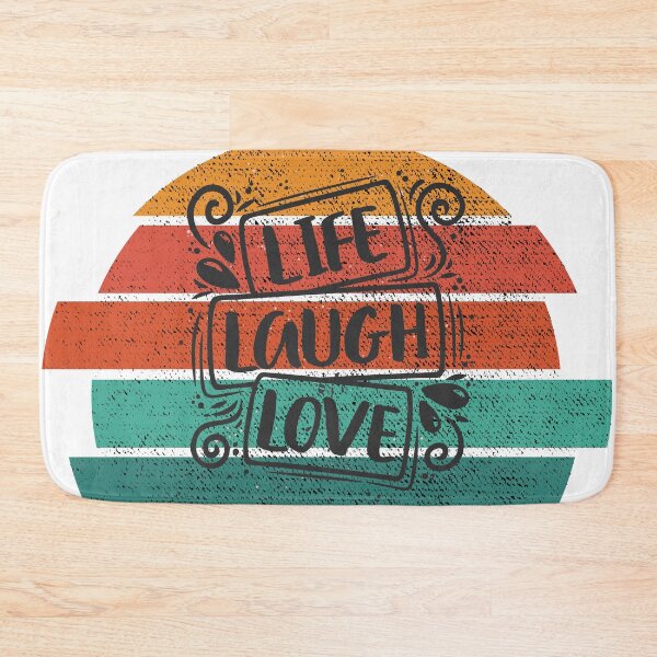 Item preview, Life Laugh Love Retro Vintage Print  designed and sold by HStudioPrints.