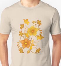 Shades of yellow .. flower design Unisex T-Shirt