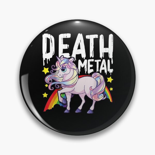 Item preview, Unicorn Death Metal Concert Rocker Rainbow Goth Head Banger designed and sold by tolivia.