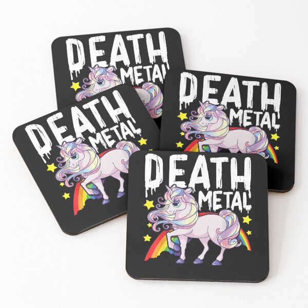 Item preview, Unicorn Death Metal Concert Rocker Rainbow Goth Head Banger designed and sold by tolivia.