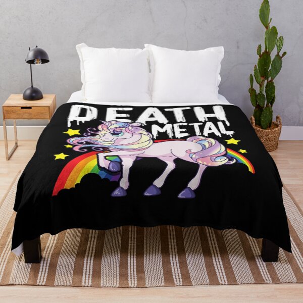 Item preview, Unicorn Death Metal Concert Rocker Rainbow Goth Head Banger designed and sold by tolivia.