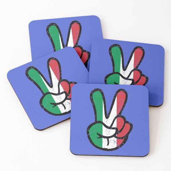 Item preview, Peace Sign Vintage Italy Flag designed and sold by designandclouds.