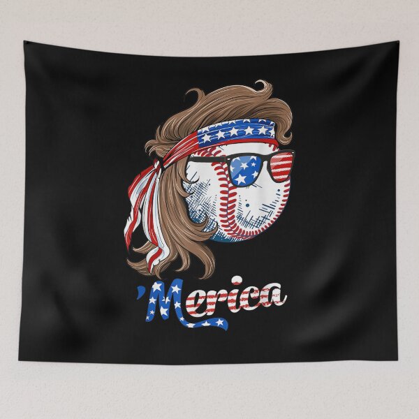 Item preview, Baseball Mullet 4th Of July American Flag Merica Fathers Day designed and sold by robinxam.