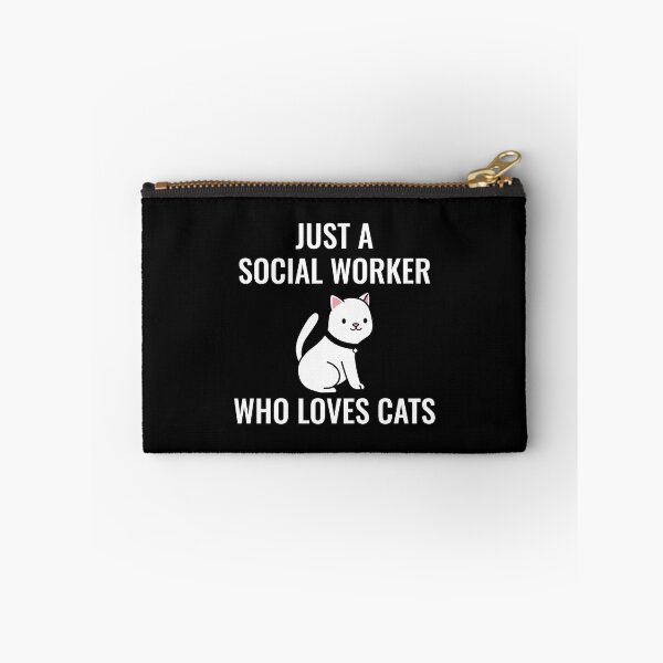Item preview, Just A Social Worker Who Loves Cats designed and sold by manishfzr1995.