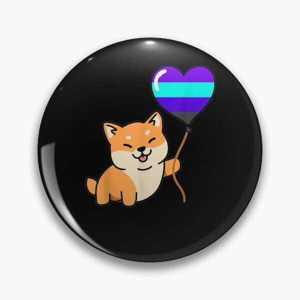 Item preview, Shiba Inu Alexigender Pride Balloon designed and sold by tolivia.