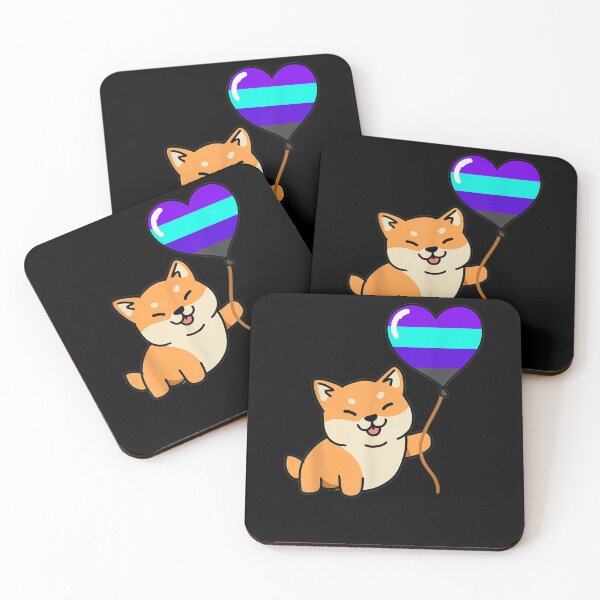 Item preview, Shiba Inu Alexigender Pride Balloon designed and sold by tolivia.