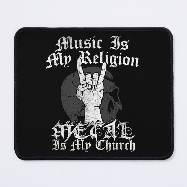 Item preview, Heavy Metal Quote Music is My Religion Metal is My Church designed and sold by Ikaroots.