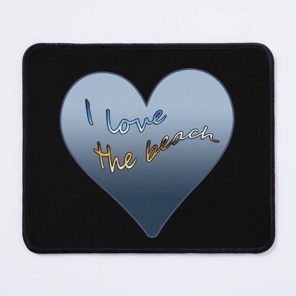 Item preview, I Love the Beach Blue Heart Colorful Text designed and sold by Beachy.