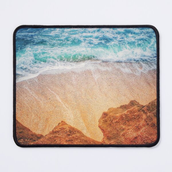 Item preview, Blue Ocean Wave Sand Cliff Rocks designed and sold by Beachy.