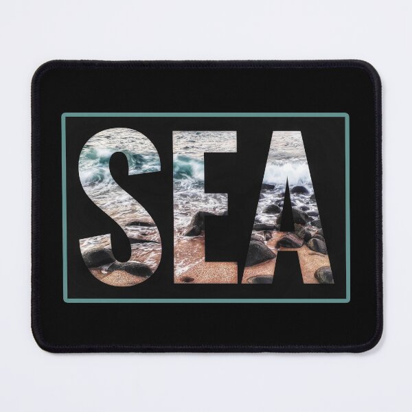Item preview, SEA Word over Beach Ocean Rocks Sand designed and sold by Beachy.