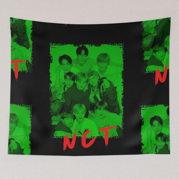 Item preview, NCT Kpop Group Members Green Korean Kpop RGB Color Design designed and sold by Piosenka Art.