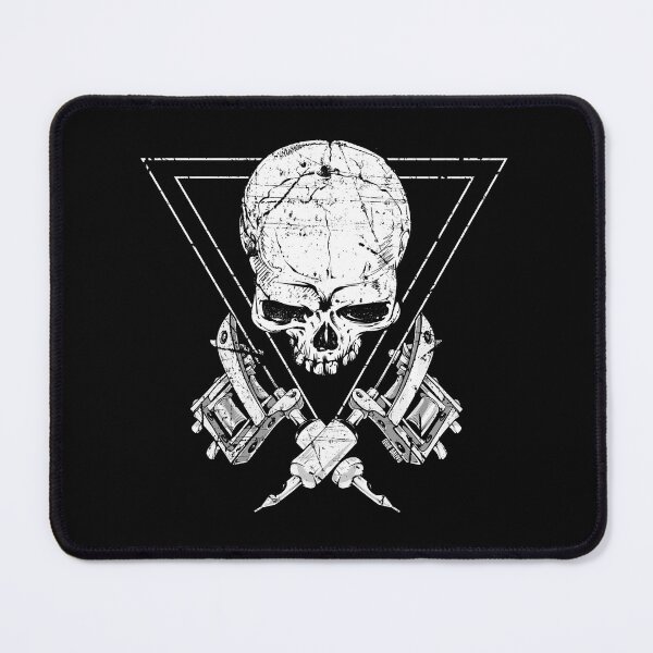 Item preview, Skull with Tattoo Machine Crossbones designed and sold by Ikaroots.