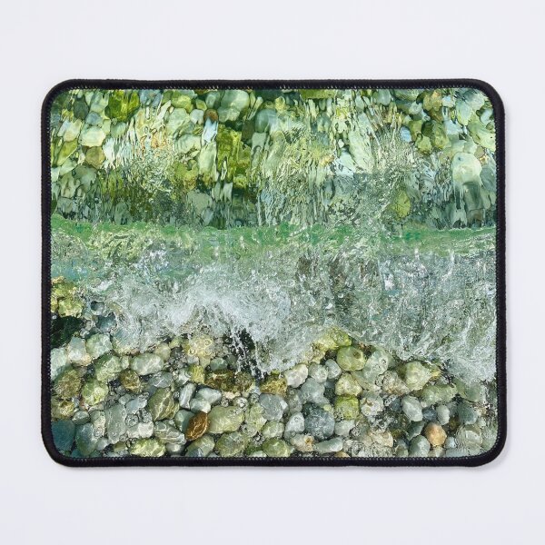 Item preview, A wave crashing in perfect clear sea water with round stone bottom designed and sold by yennyz.