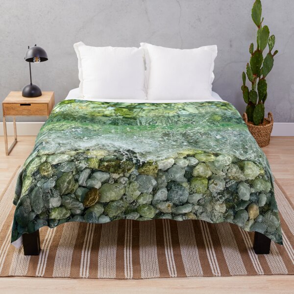 Item preview, A wave crashing in perfect clear sea water with round stone bottom designed and sold by yennyz.