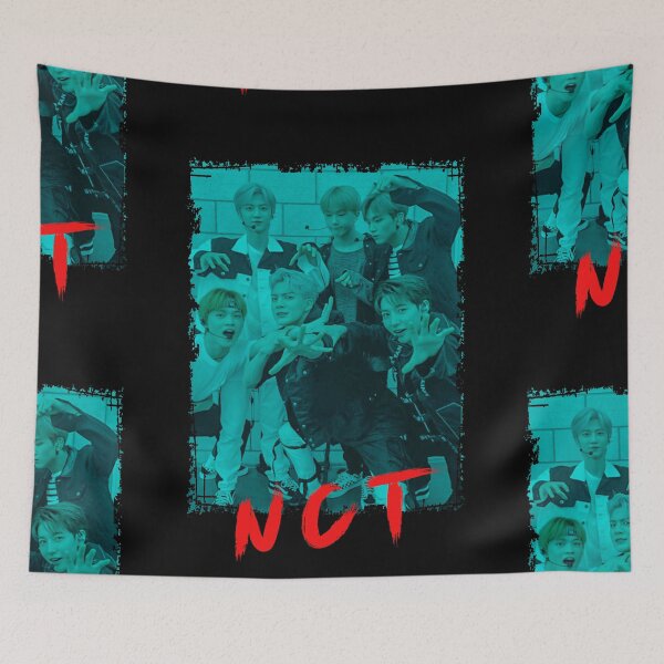 Item preview, NCT Kpop Group Members Blue Korean Kpop RGB Color Design designed and sold by Piosenka Art.