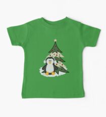 Christmas Penguin Baby Tee