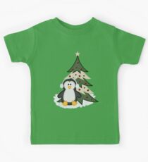 Christmas Penguin Kids Tee
