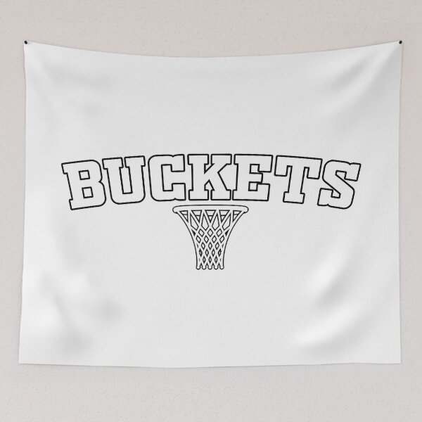 Item preview, Buckets Basketball Sticker (White) designed and sold by BenG14.
