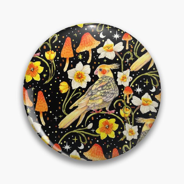 Item preview, Magical parrots with mushrooms - BLK designed and sold by janeferwong.