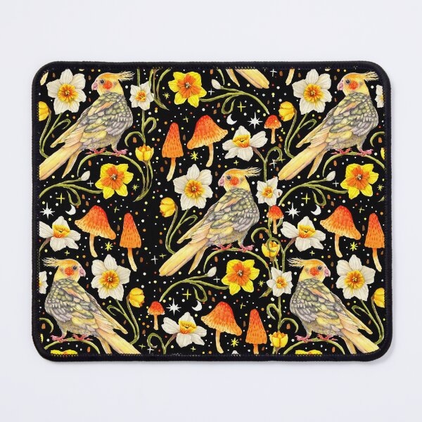 Item preview, Magical parrots with mushrooms - BLK designed and sold by janeferwong.